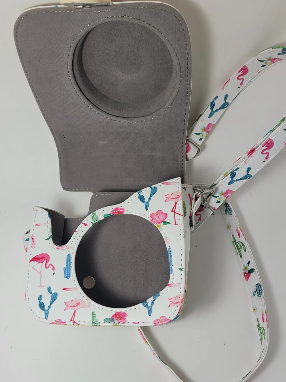 Bigking Camera Bag, PU Leather Protective Case with Strap for Instax Mini 90
